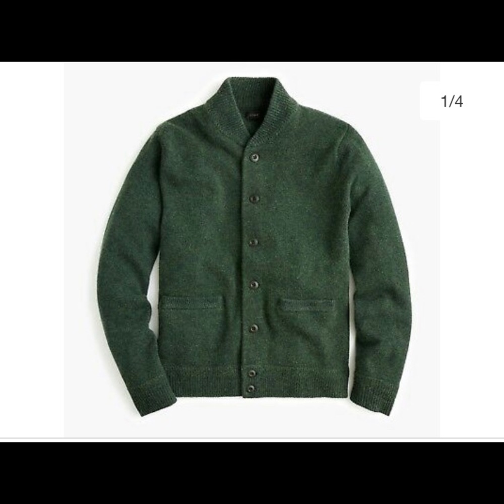 JCrew Men’s Lambswool Bomber Sweater